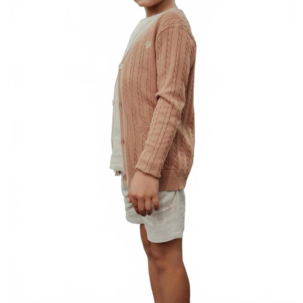 NEW COTTIER boys henry cardigan in copper